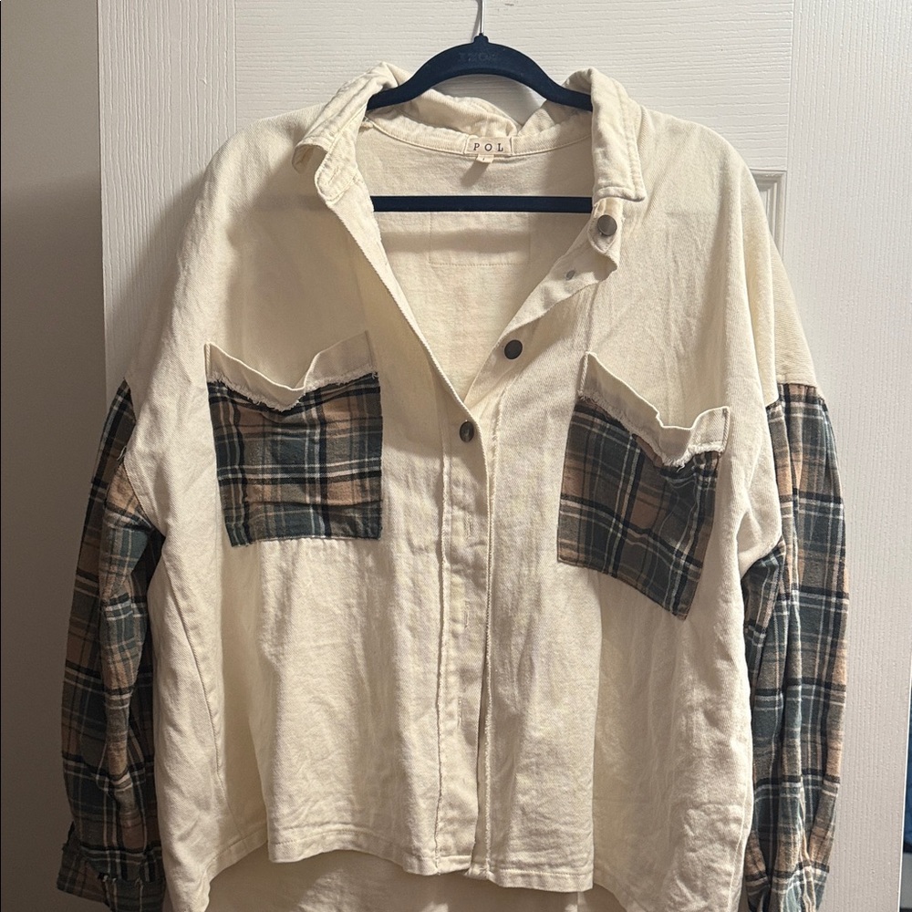 POL Cream Long Sleeve Jacket